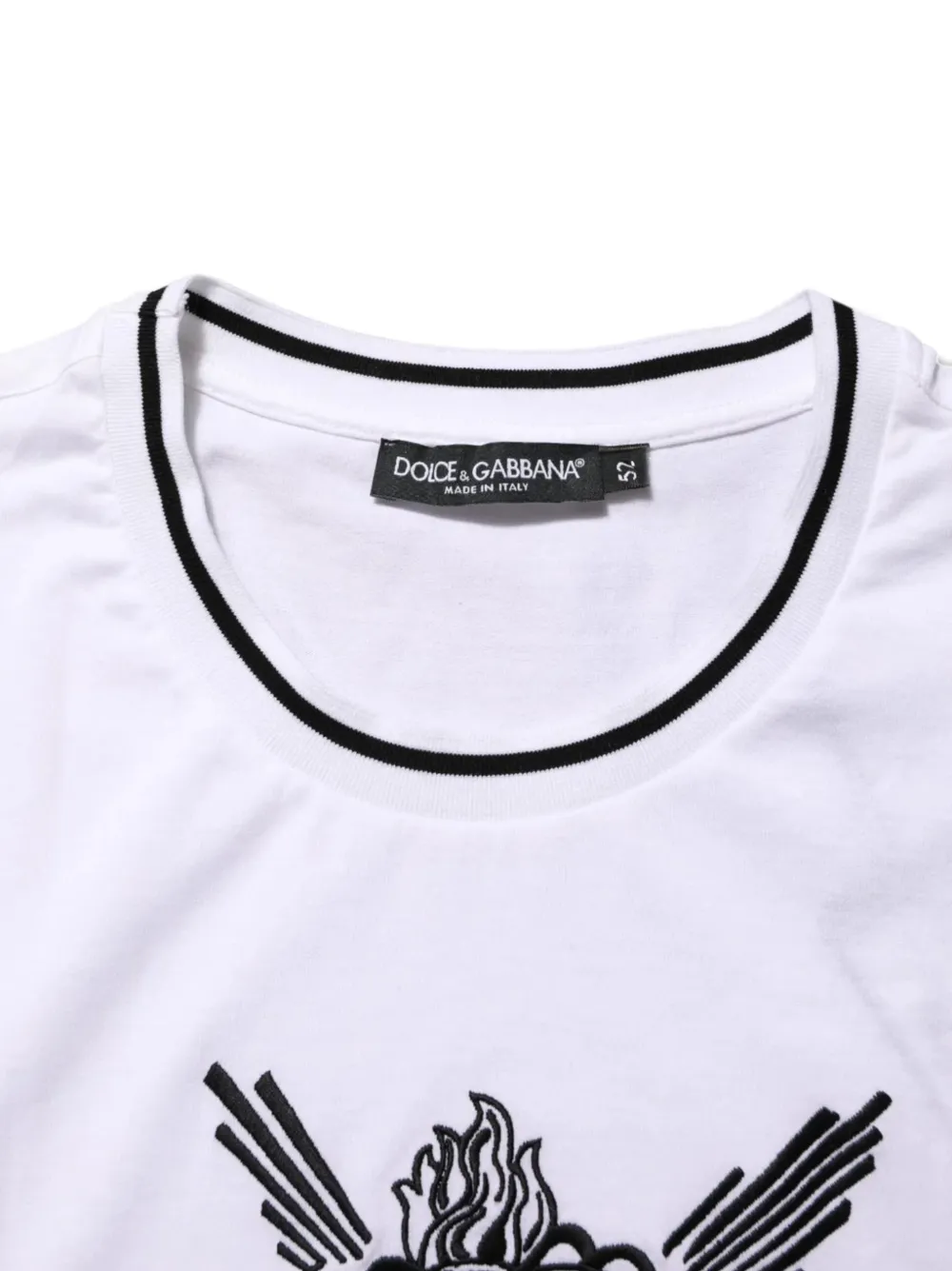 Dolce & Gabbana Sacred Heart T-shirt met grafische print Wit
