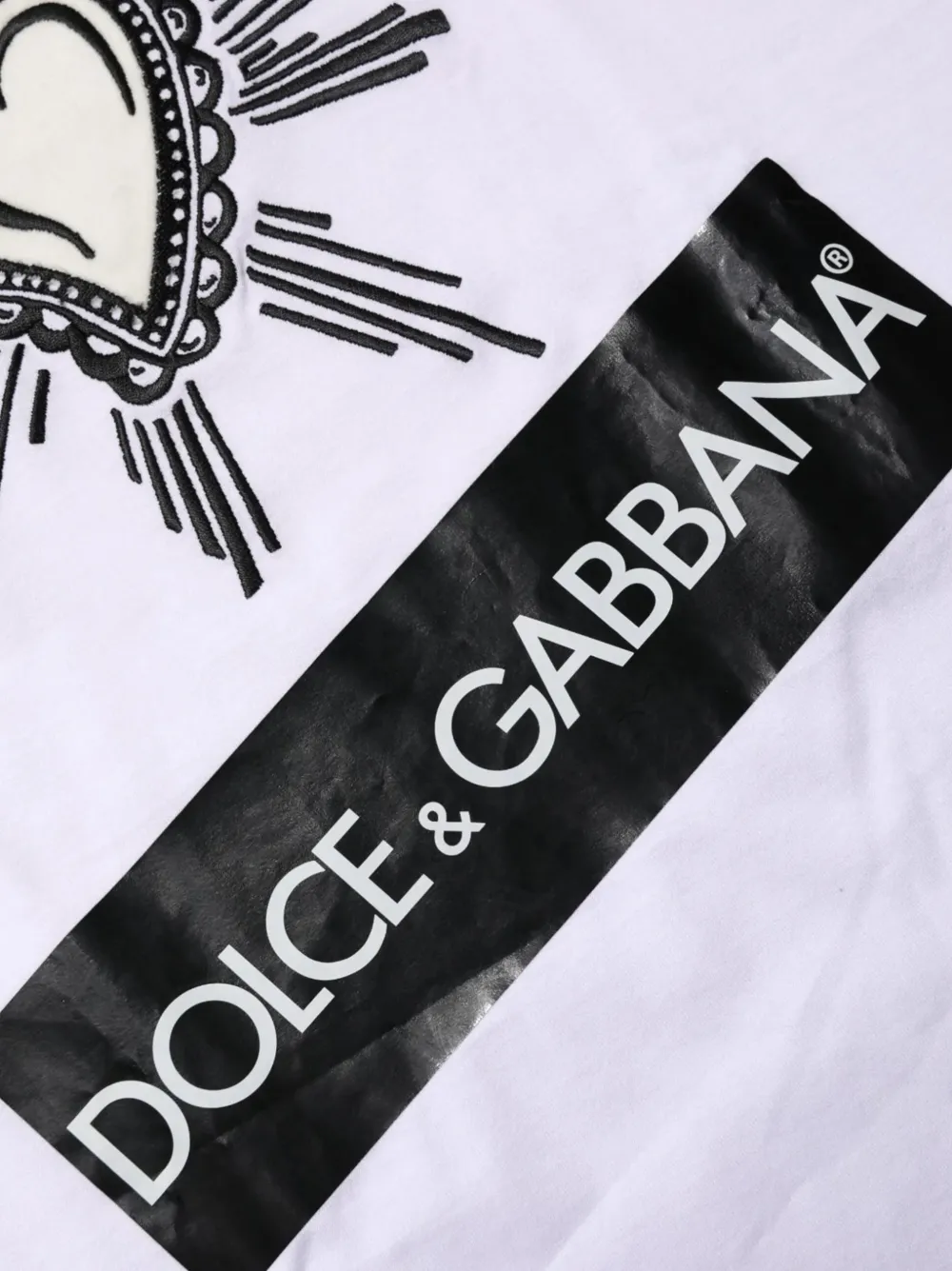 Dolce & Gabbana Sacred Heart T-shirt met grafische print Wit