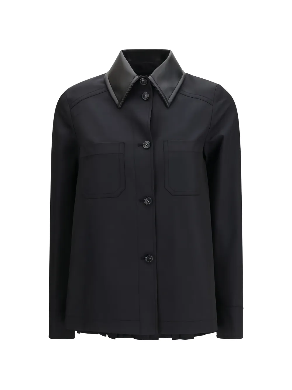 Max Mara pleated-back overshirt - Black