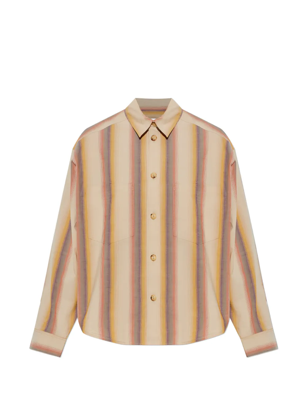 ISABEL MARANT Mahvane vertical-stripe long-sleeve shirt - Neutrals