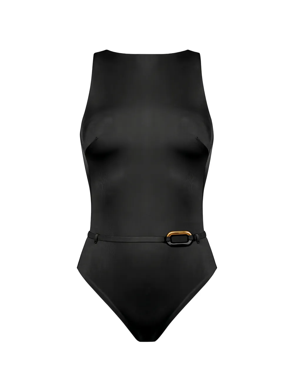 Maryan Mehlhorn belted sleeveless swimsuit - Schwarz