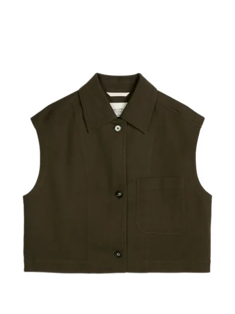 Marc O'Polo button-fastening cropped gilet