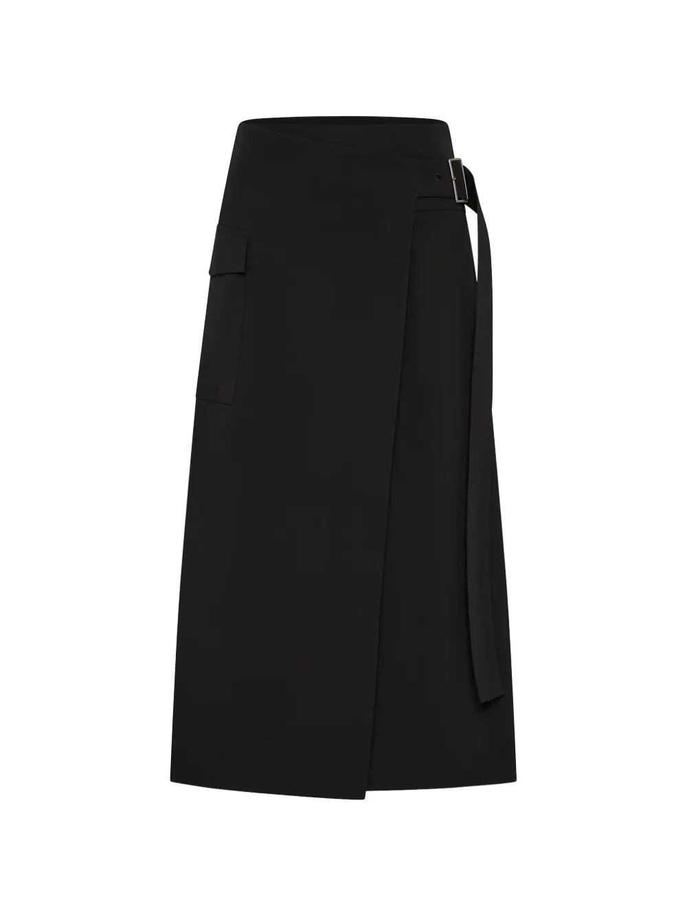 St. Agni belted wrap midi skirt - Nero