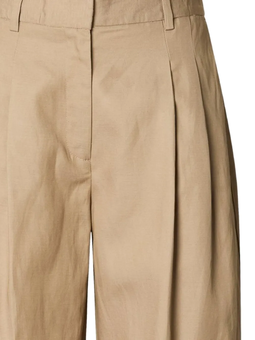SELECTED x Hotel Amour plooibroek met wijde pijpen Beige