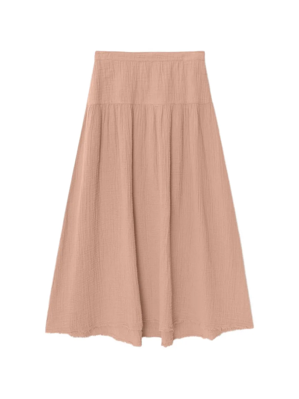 Xirena Evelyn crinkled-finish tiered midi skirt - Toni neutri