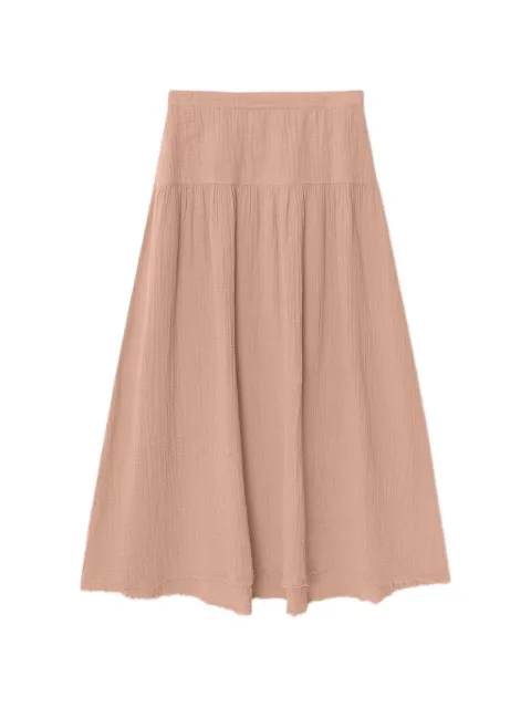 Xirena Evelyn crinkled-finish tiered midi skirt