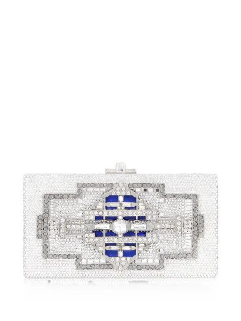 Judith Leiber Lillian crystal-embellished geometric clutch bag