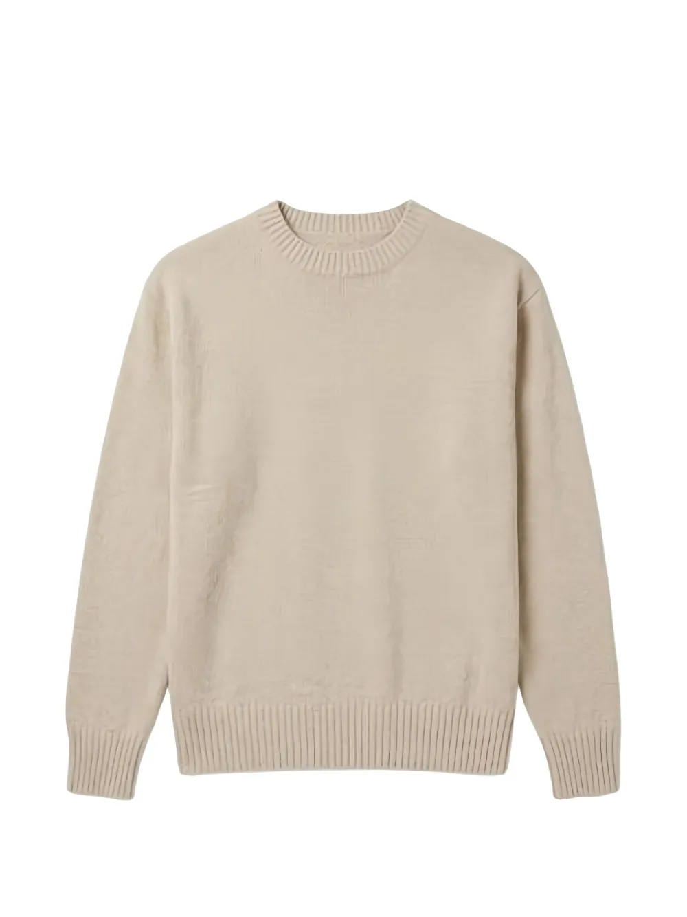 JURTA ribbed-trim round-neck sweater - Toni neutri
