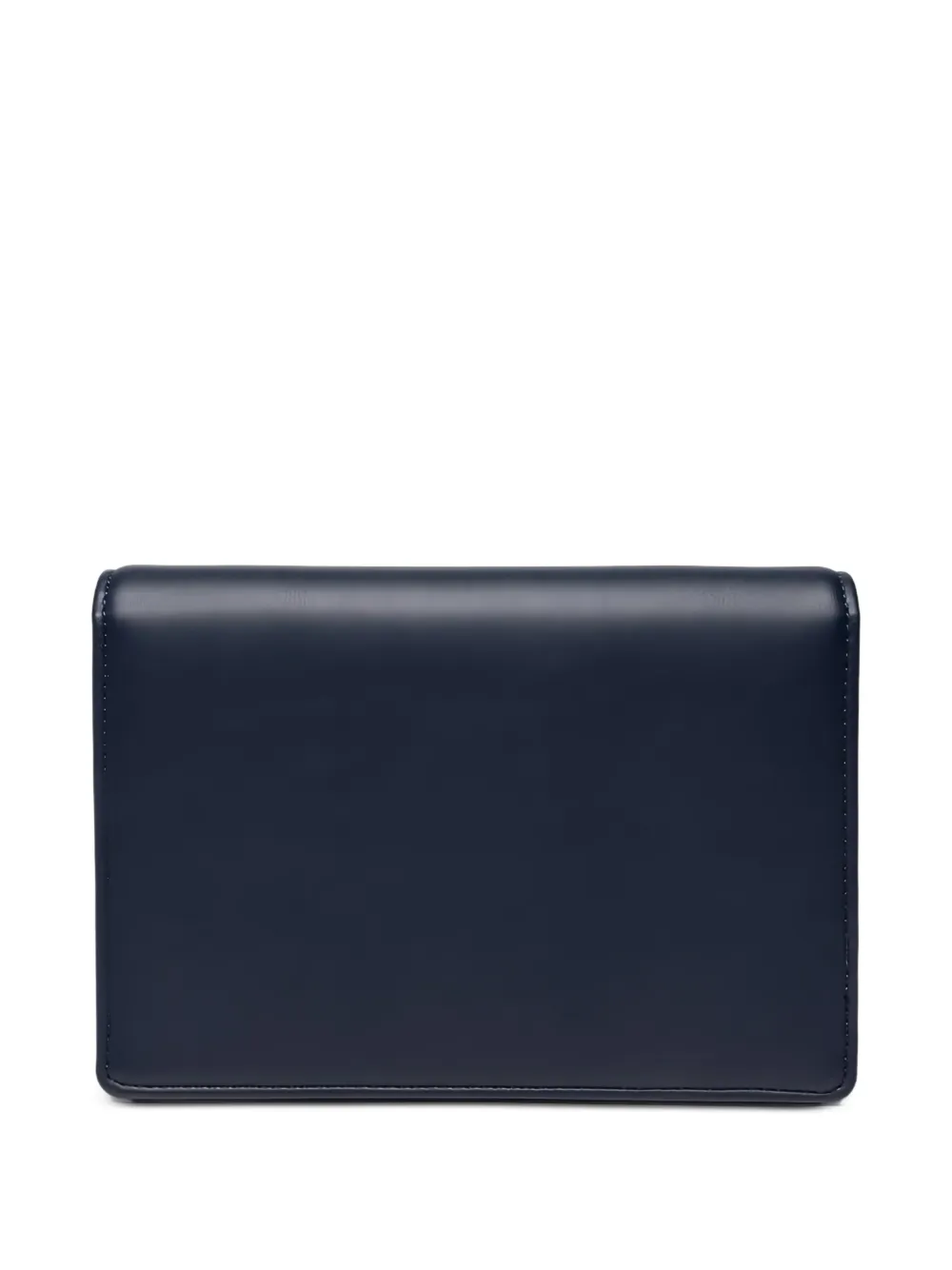 Love Moschino Clutch met logoplakkaat en kettingband Blauw