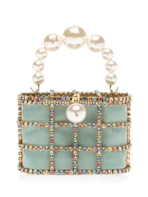 Rosantica crystal-embellished cage tote bag