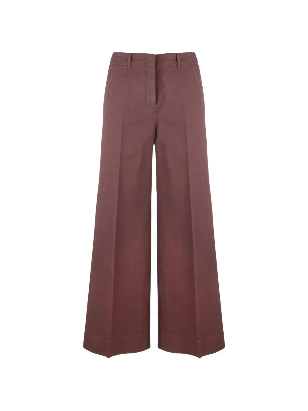 slowear wide-leg pressed-crease trousers - Marrone