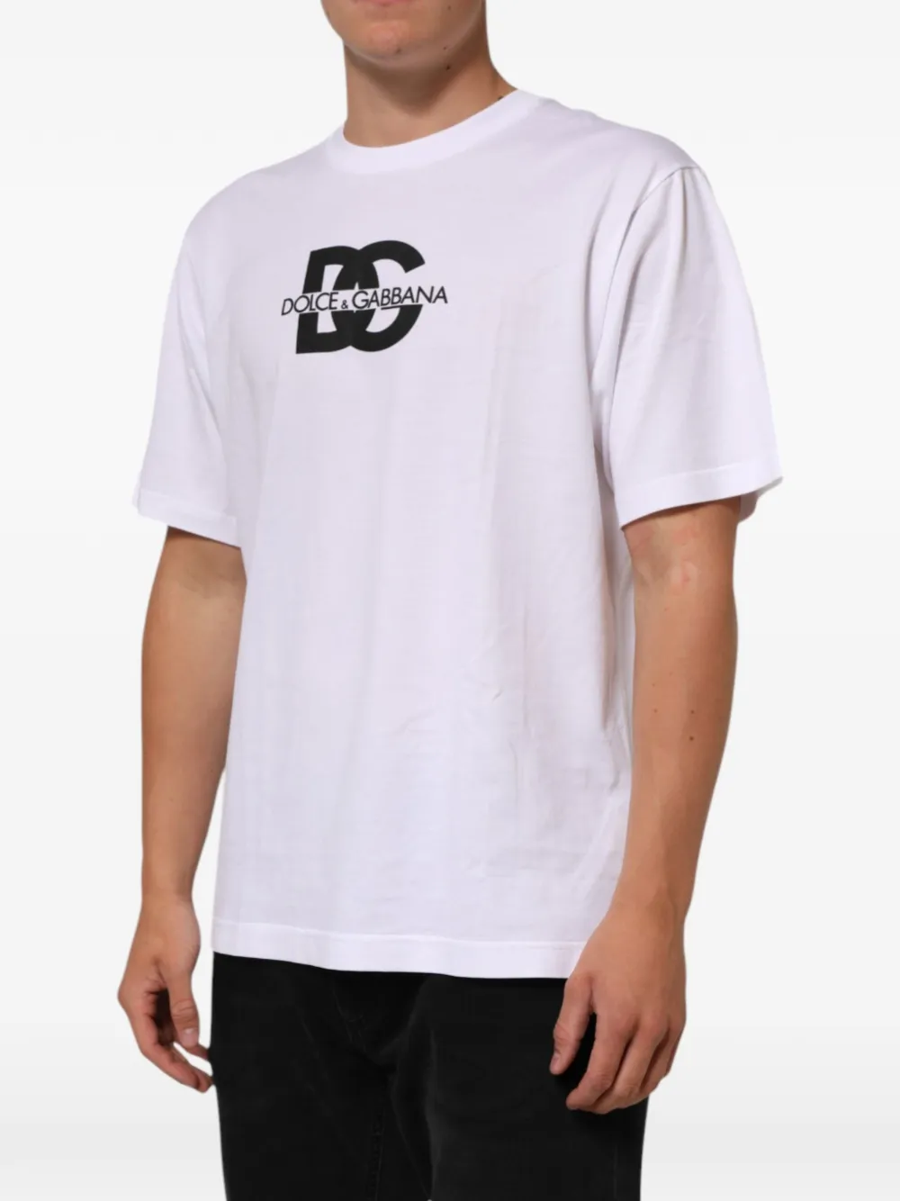 Dolce & Gabbana Katoenen T-shirt met logoprint Wit