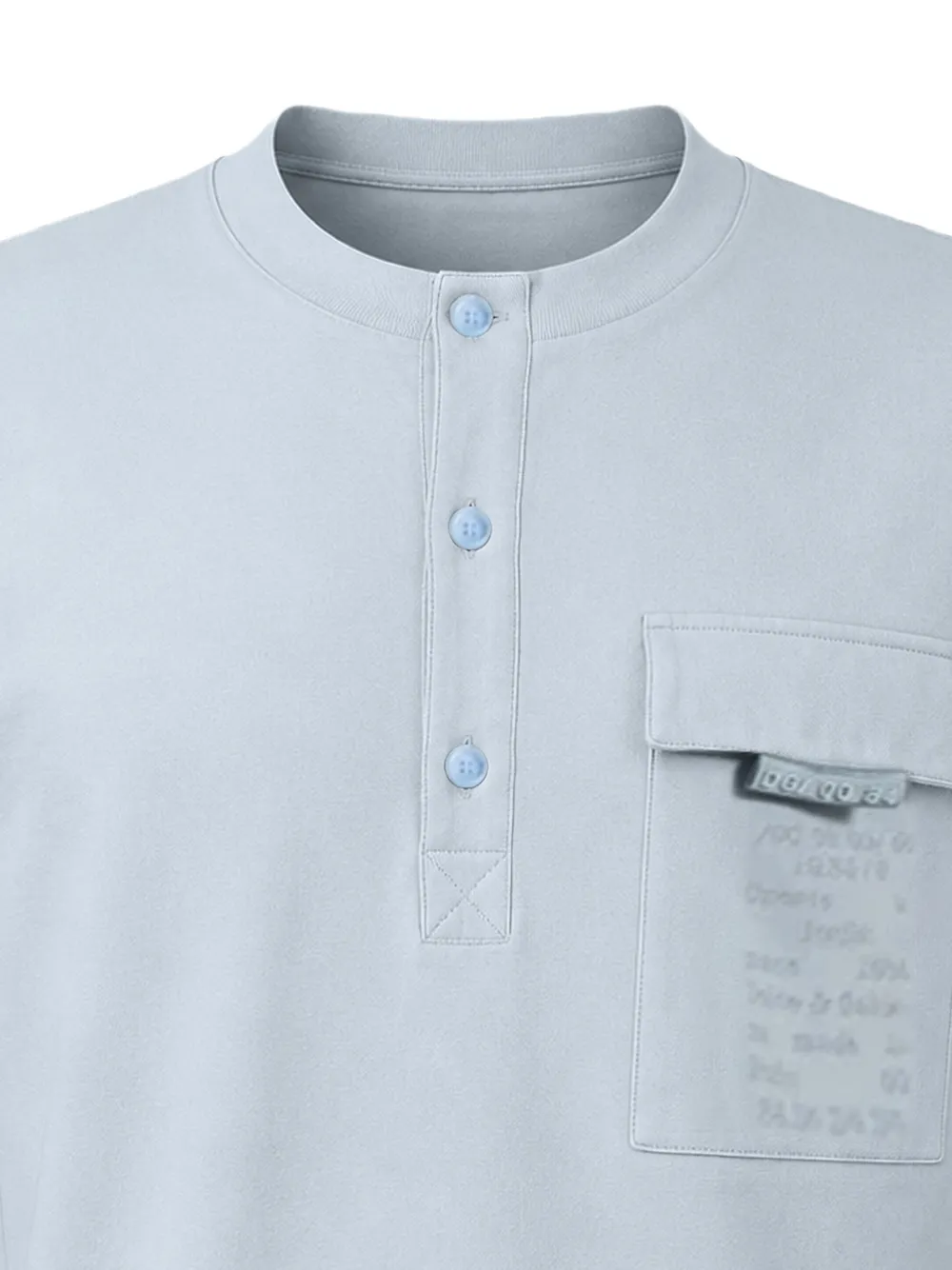 Dolce & Gabbana Sweater met opgestikte zak en henley-hals Blauw