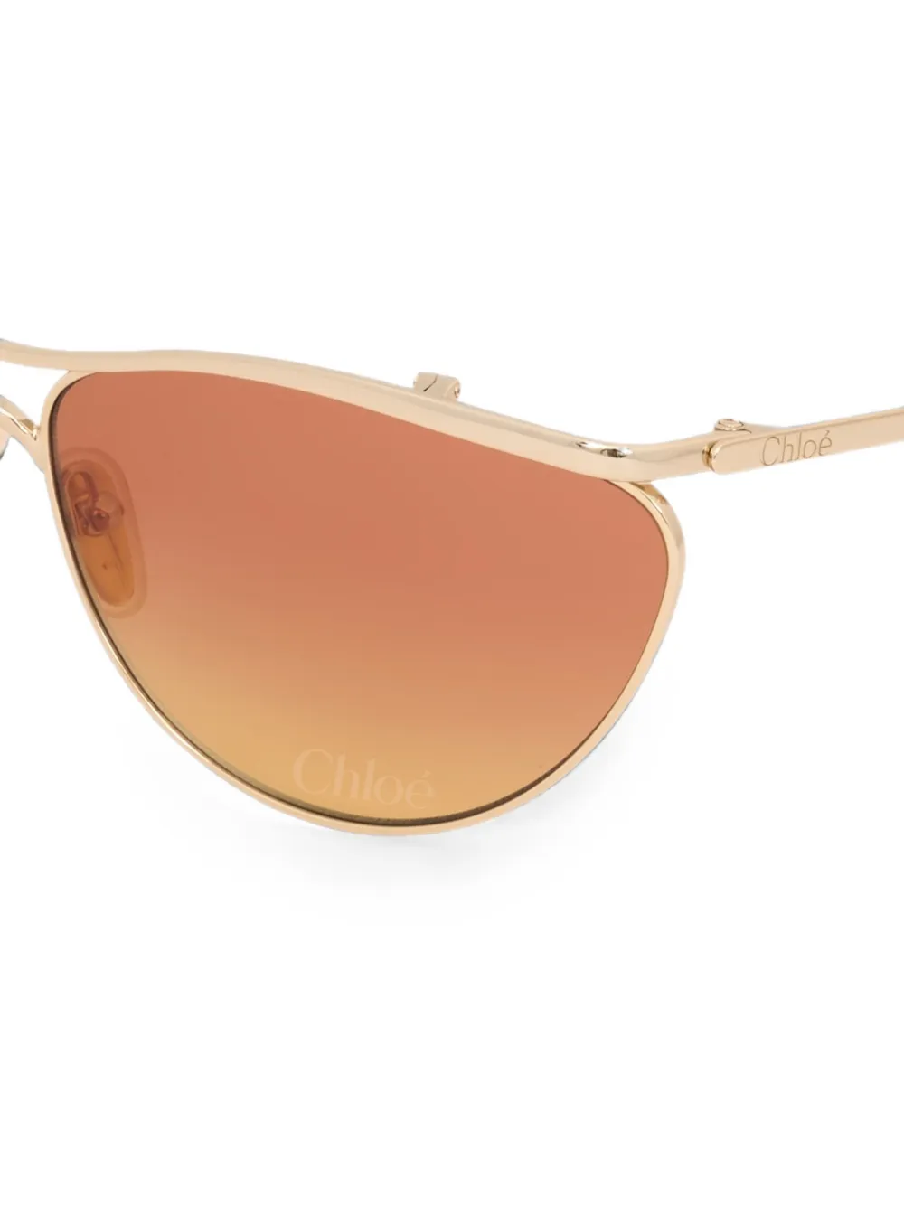 Chloé Eyewear Uma zonnebril met cat-eye montuur Goud