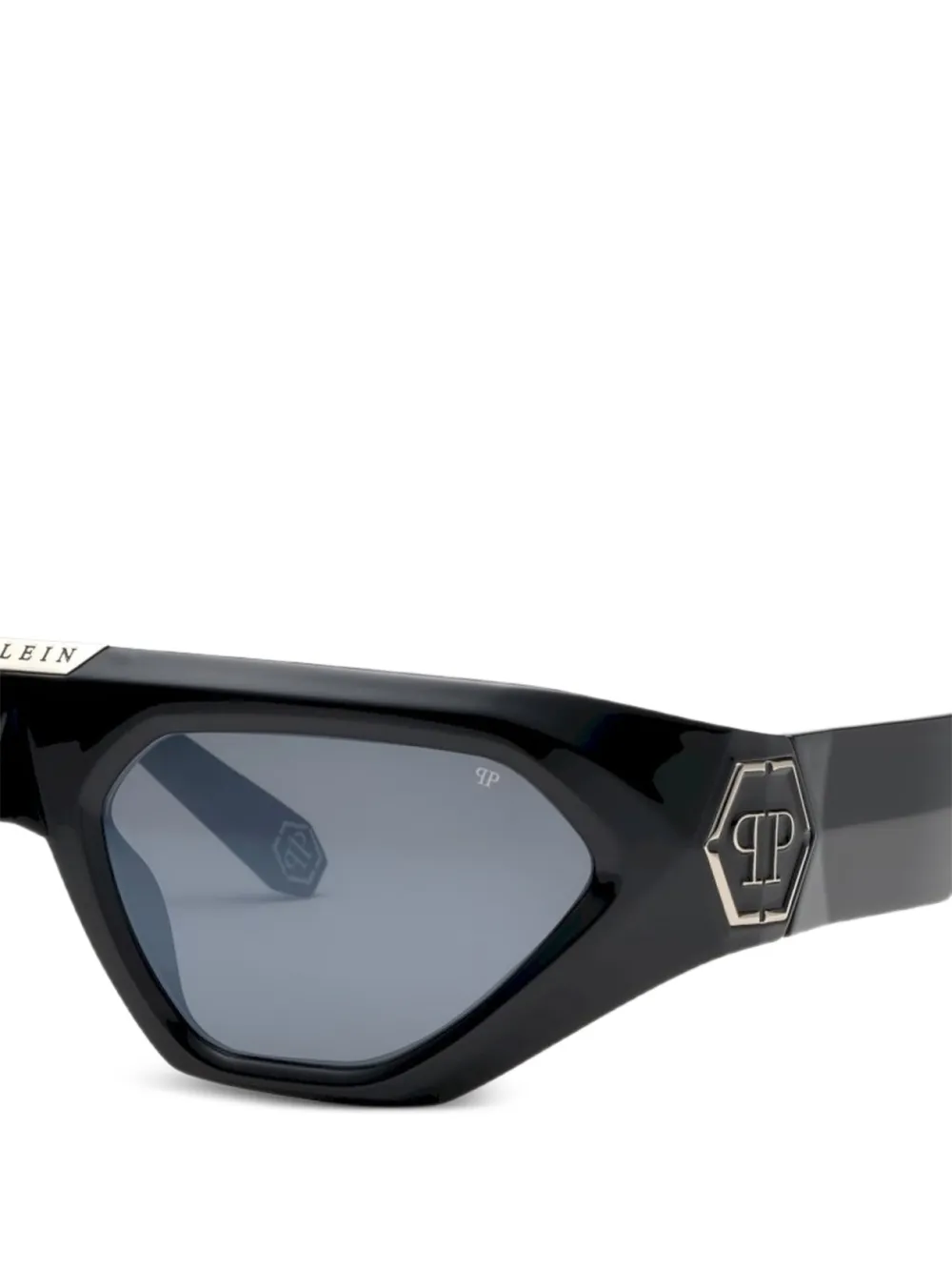 Philipp Plein Eyewear Zonnebril met geometrisch montuur Zwart