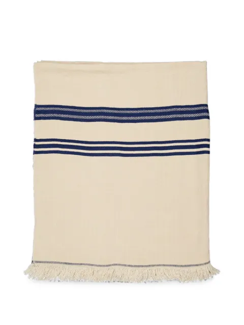LIBECO Indigo Stripe linen tablecloth