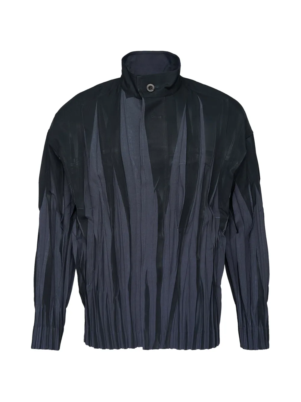 Issey Miyake Men Edge pleated high-neck jacket - Nero