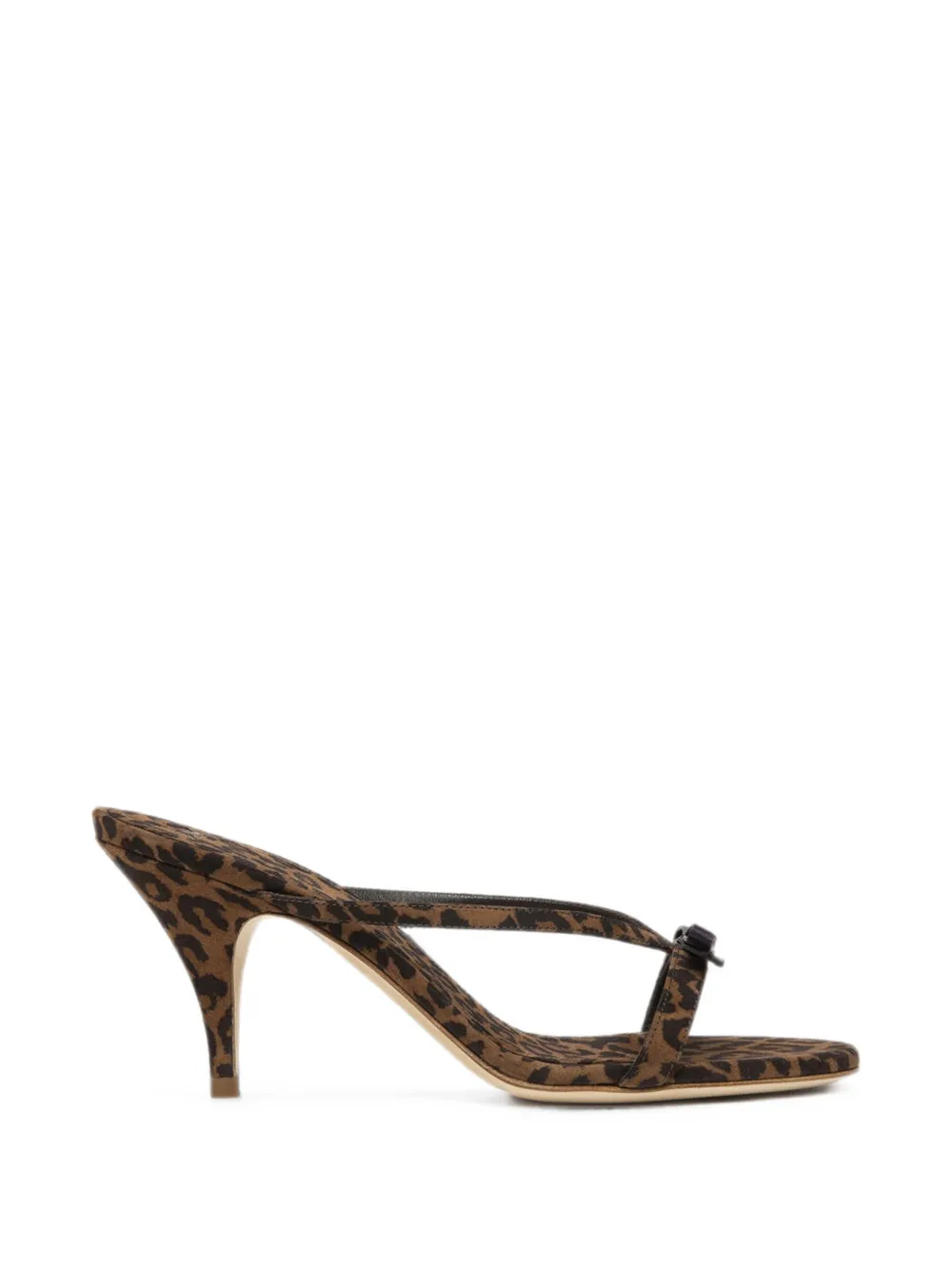 3juin Linda leopard-print bow-detail sandals Bruin