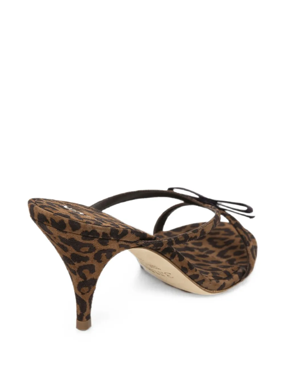 3juin Linda leopard-print bow-detail sandals Bruin