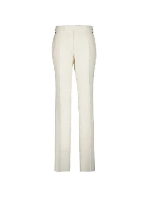 TOM FORD pressed-crease silk trousers