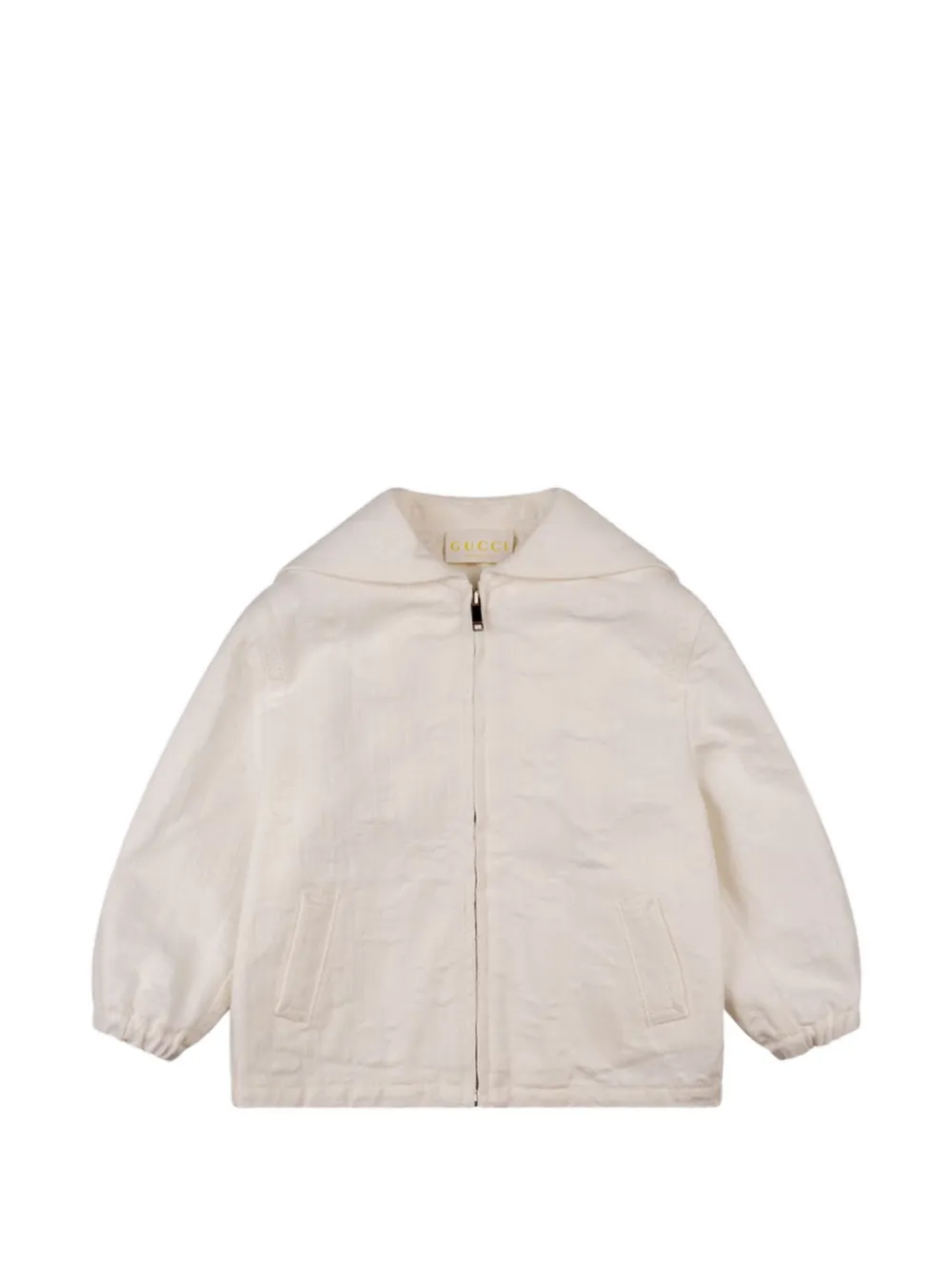 Gucci Kids GG jacquard sailor-collar jacket - Nude