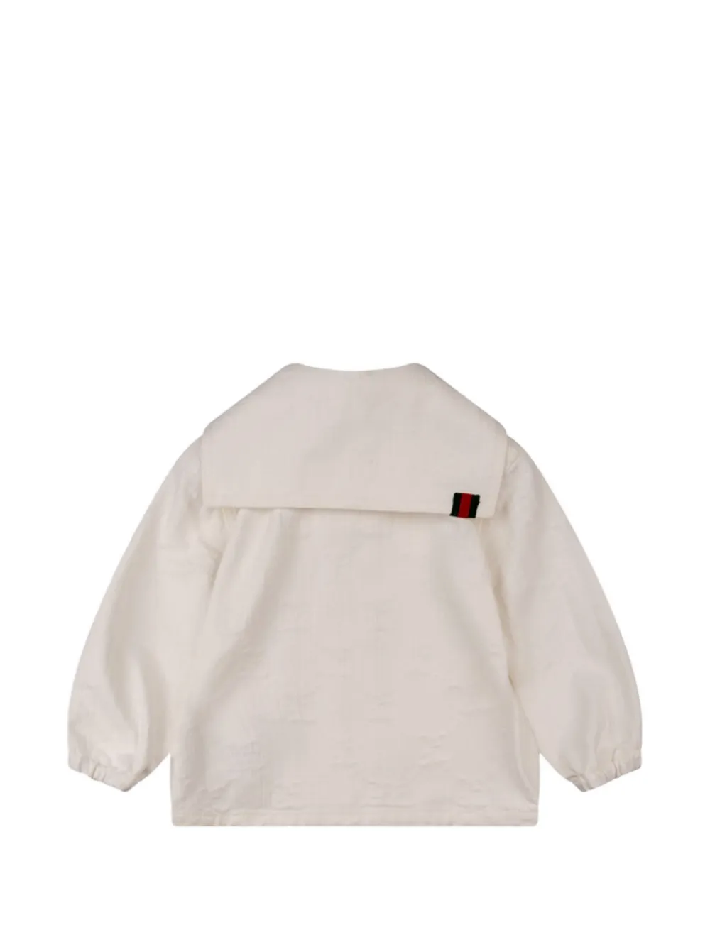 Gucci Kids Jack met matrozenkraag en GG-jacquard Beige