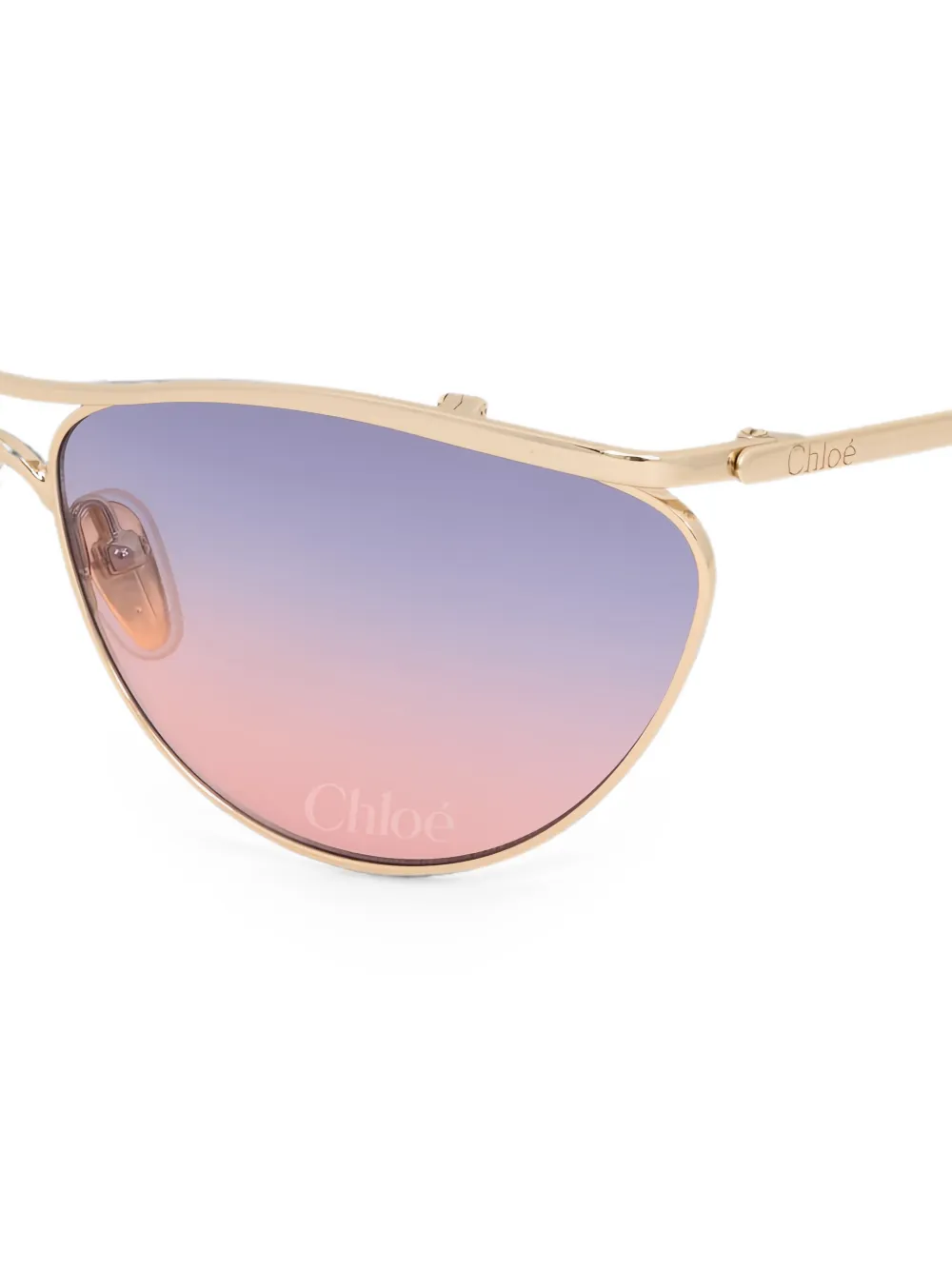 Chloé Eyewear Uma zonnebril met cat-eye montuur en kleurverloop Goud