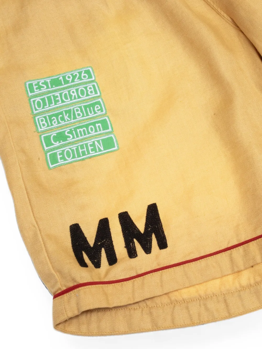 Paly Montauk trainingsshorts met trekkoord en grafische print Geel