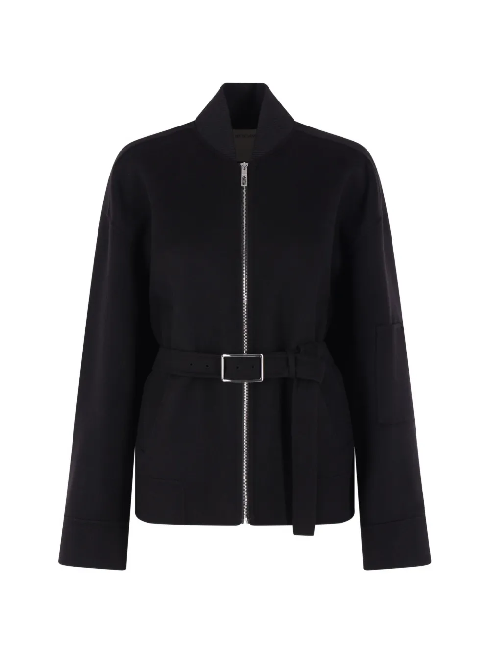 Max Mara belted zip-up jacket - Black