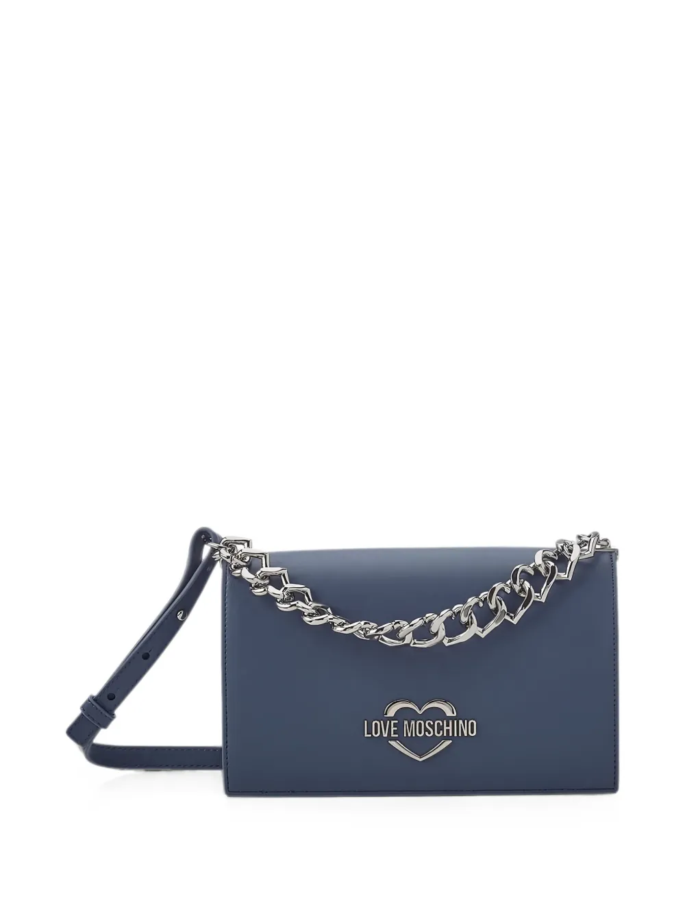 Love Moschino Borsa a tracolla con placca logo - Blu