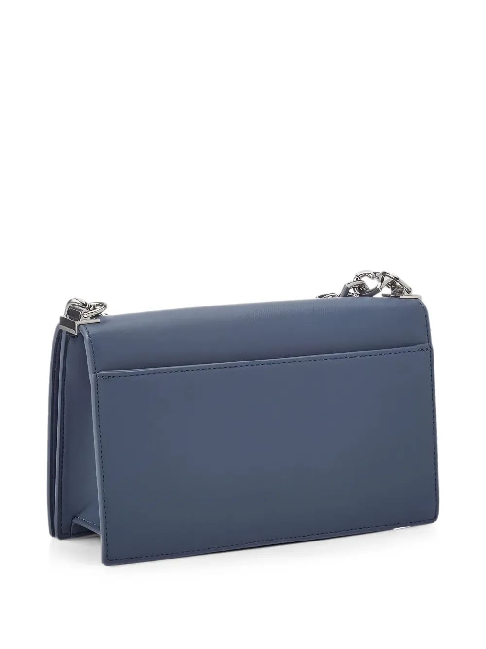 Love Moschino Crossbodytas met logoplakkaat en hartketting Blauw
