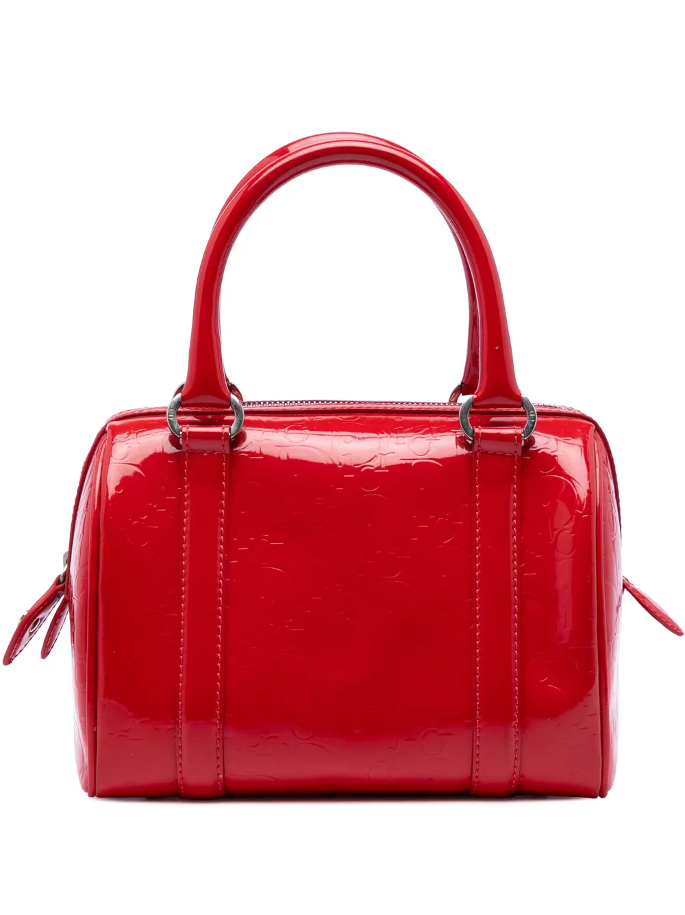 Christian Dior Pre-Owned 2009 Oblique Patent boston bag - Red