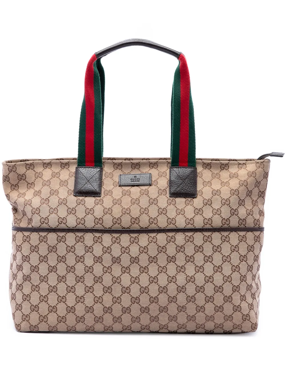 Gucci Pre-Owned Borsa tote in tela GG con decorazione Web 2016-2026 - Toni neutri