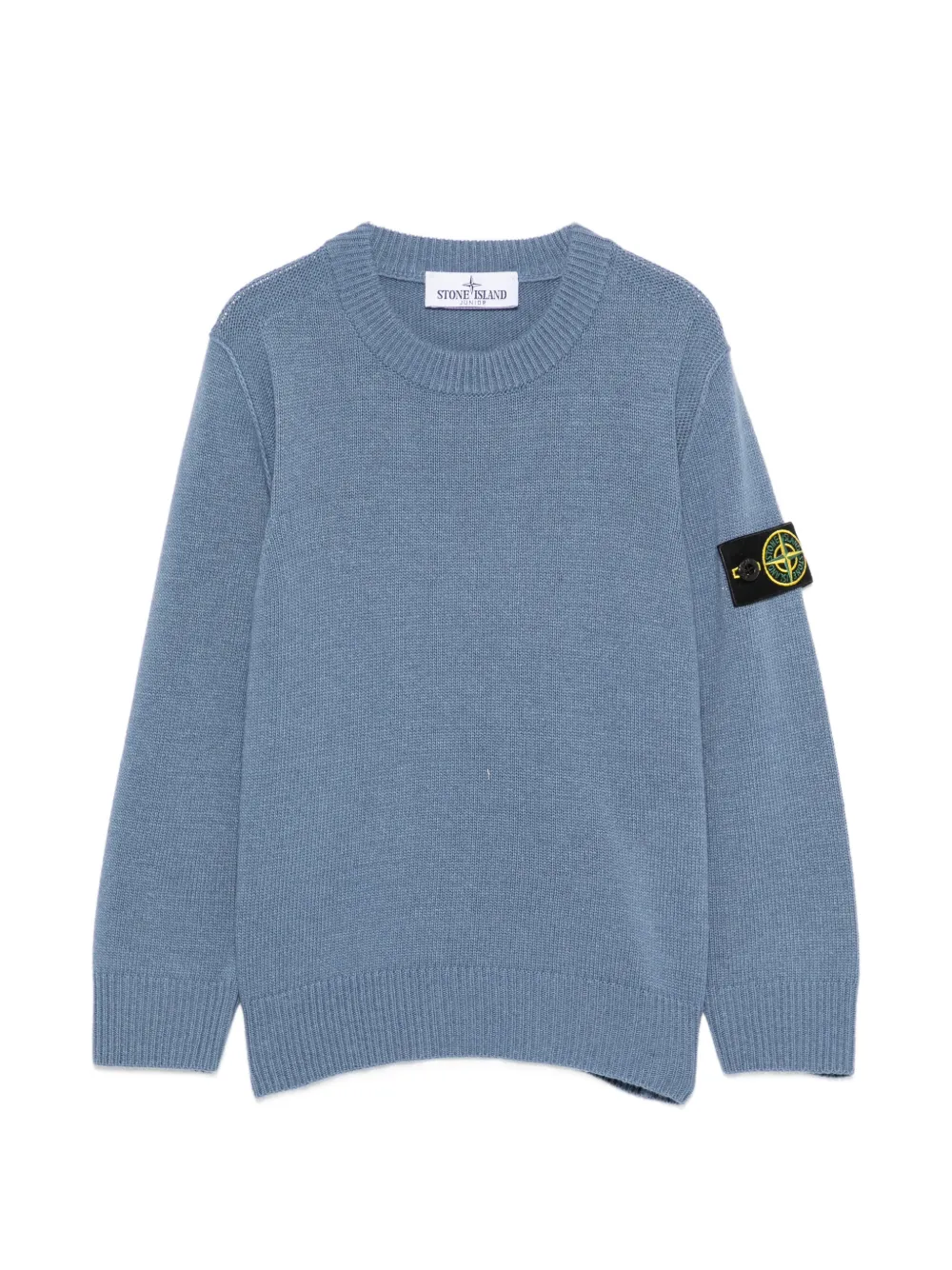 Stone Island Junior logo-patch sweater - Blu
