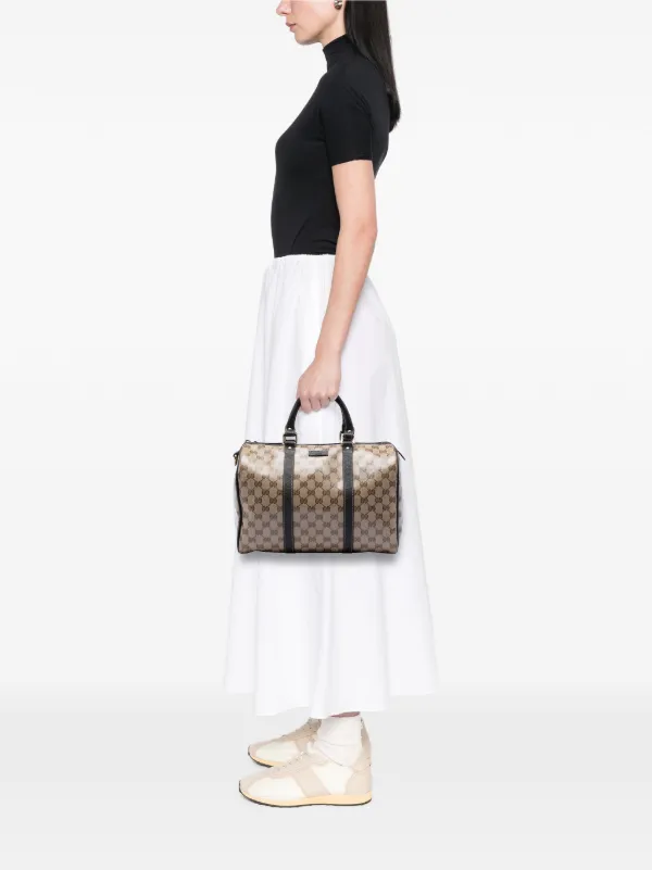 Gucci Pre-Owned 2016-2026 ミディアム GG クリスタル ジョイ ボストン 