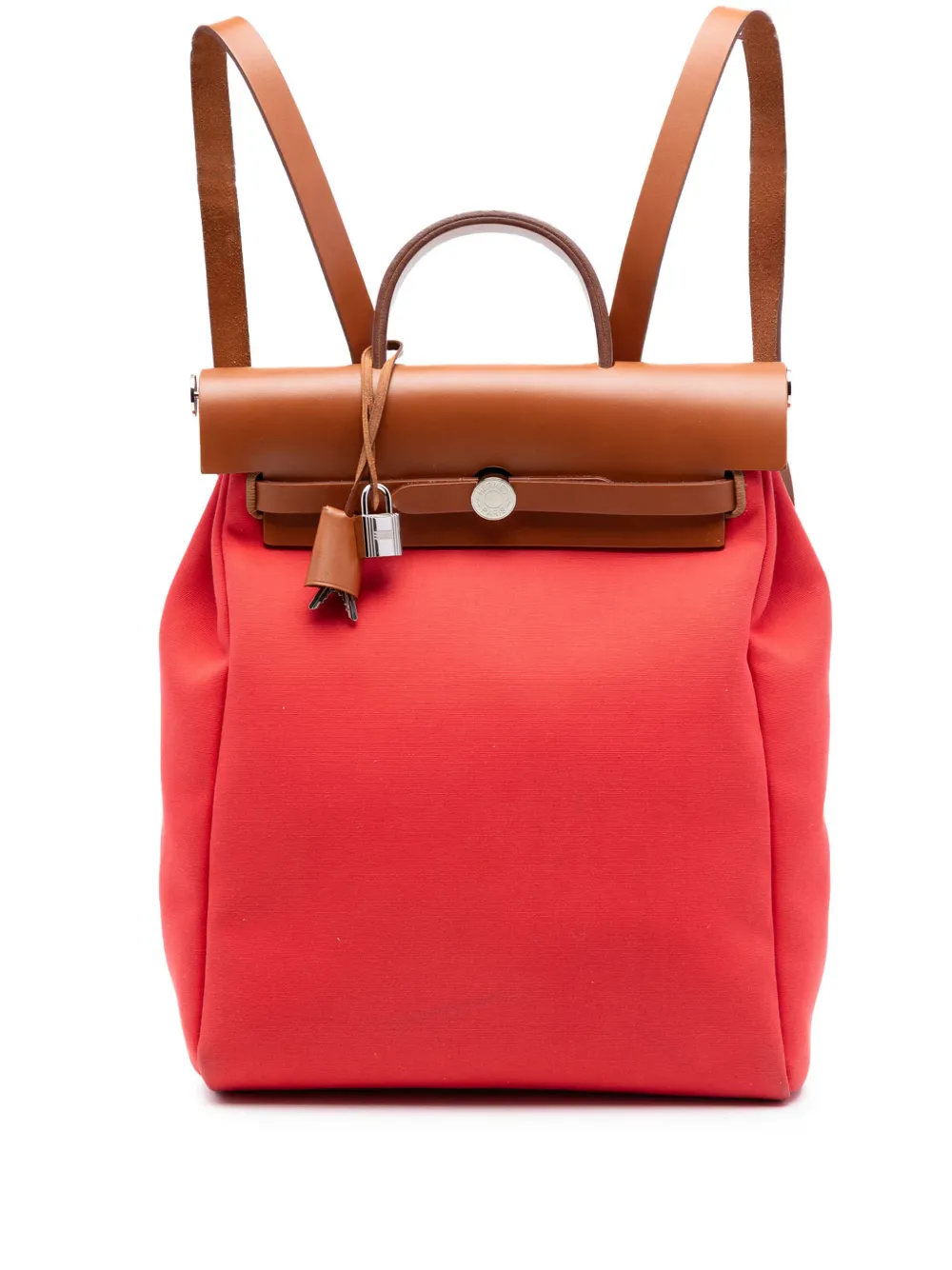 Hermès Pre-Owned 2021 Toile Herbag A Dos Zip Retourne backpack - Red