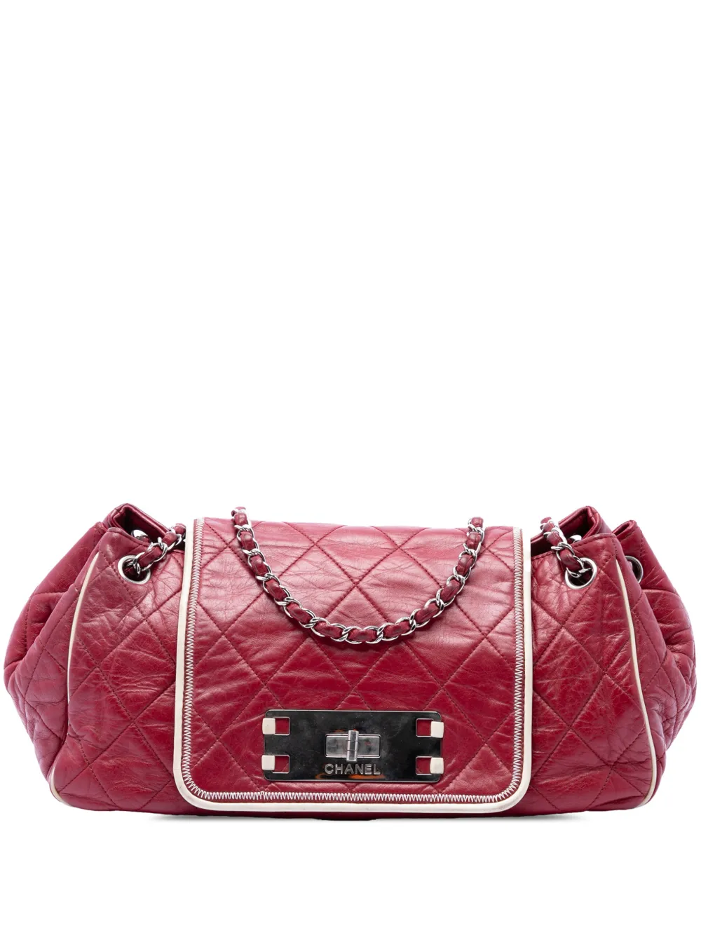 CHANEL Pre-Owned Borsa a spalla Reissue 2.55 East West Accordion Flap trapuntata 2008-2009 - Rosso