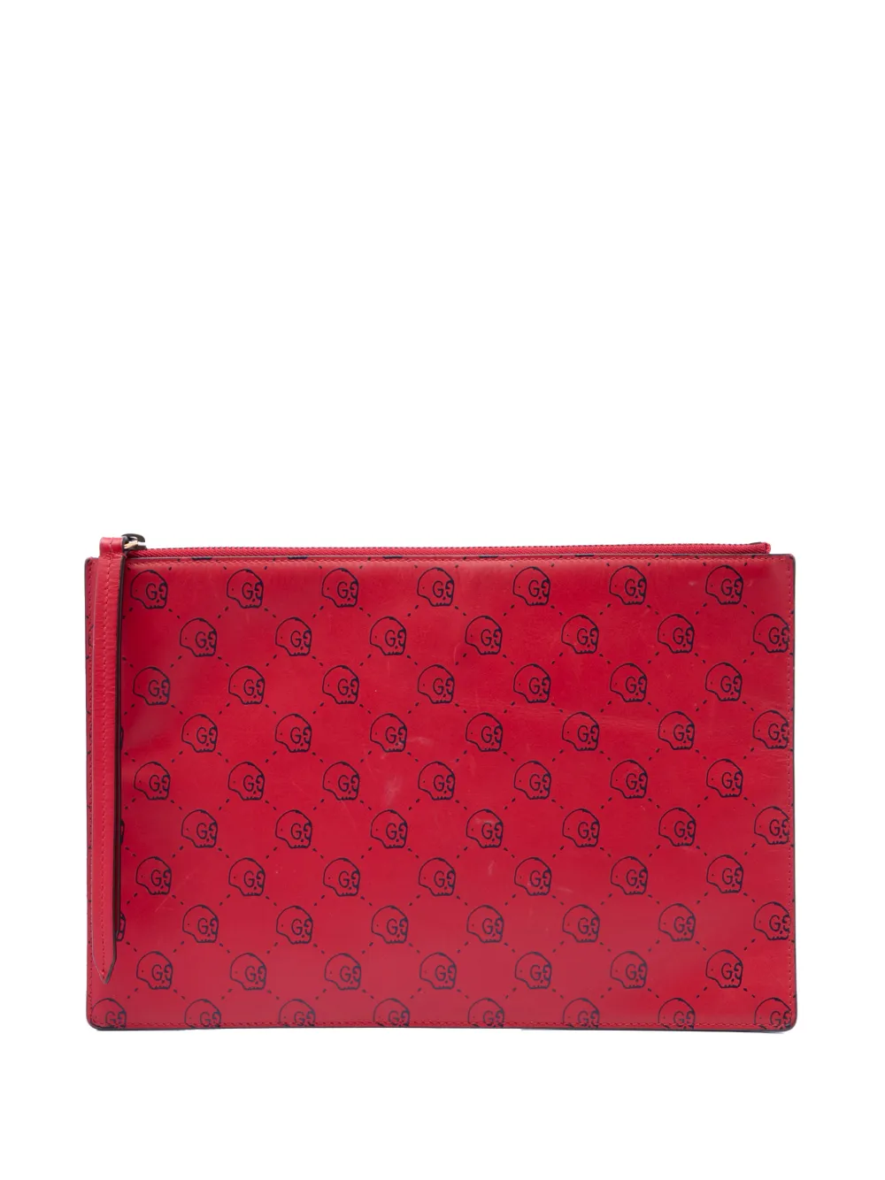 Gucci Pre-Owned Clutch Ghost Hamlet Skull con zip 2000-2017 - Rosso