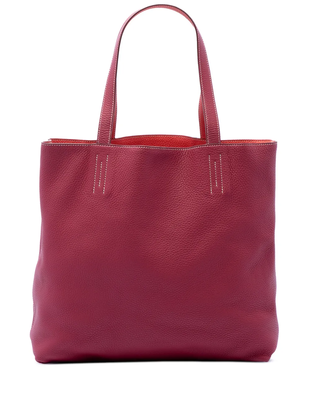 Hermès Pre-Owned Borsa tote Double Sens 36 in pelle Clémence 2014 - Rosso