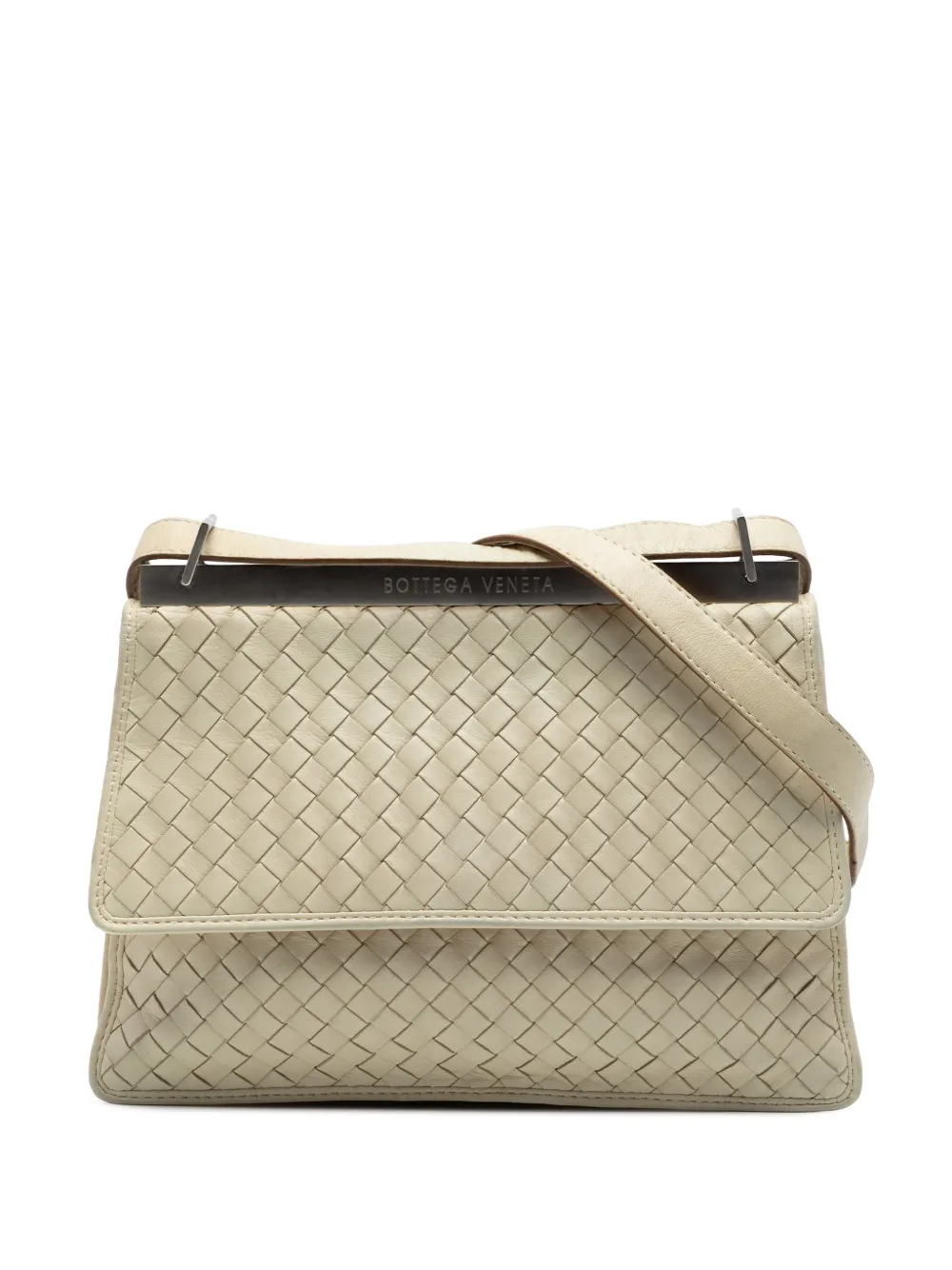 Bottega Veneta Pre-Owned Borsa a tracolla Intrecciato in nappa XX secolo - Bianco