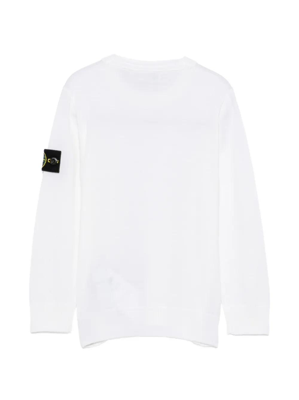 Stone Island Junior Trui met Compass-logopatch Wit