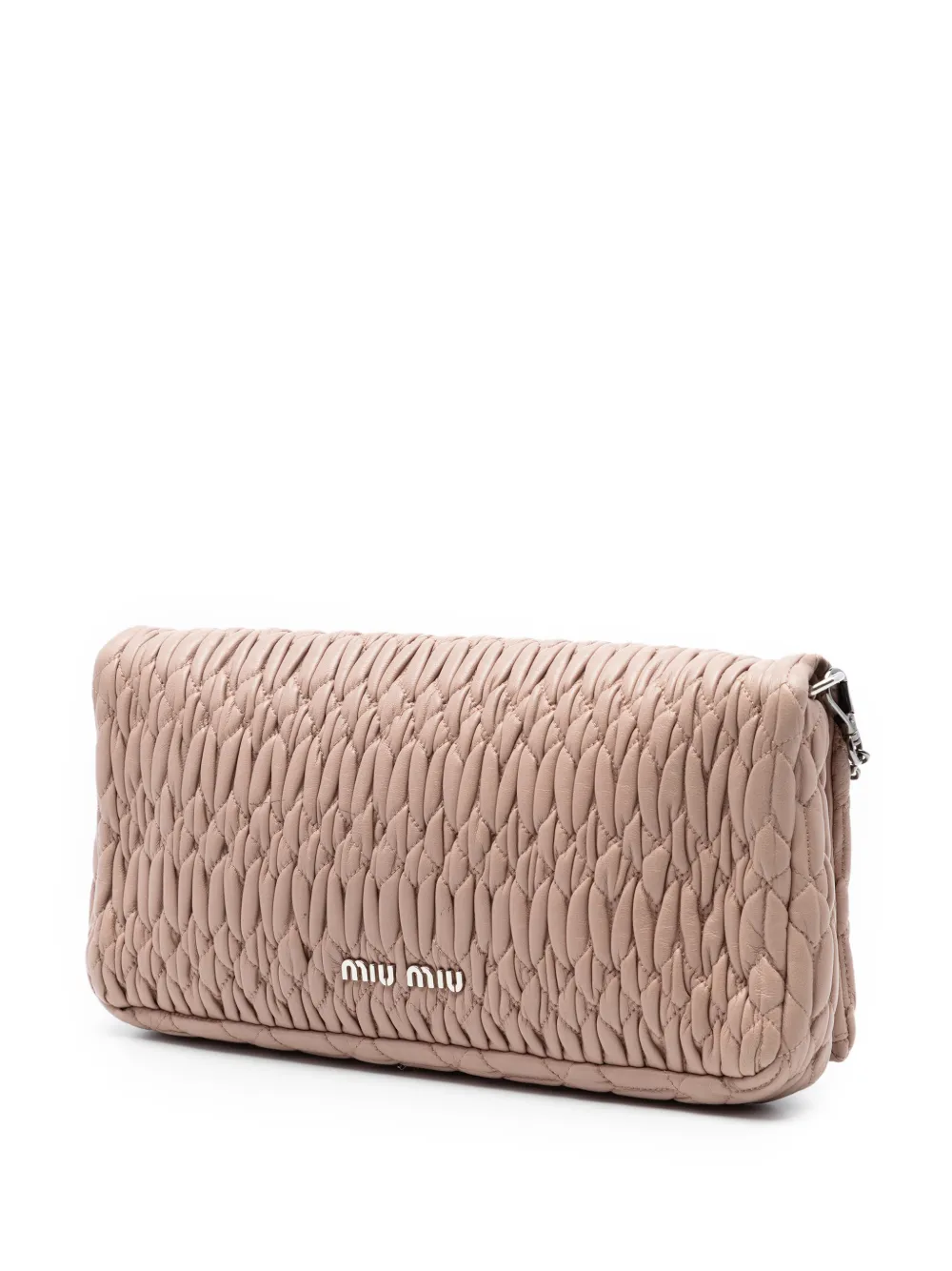  Miu Miu Pre-owned Bolso Satchel De Piel De Napa Y Matelassé Con Cristales Y Cadena 2010-2026 - Marrón 