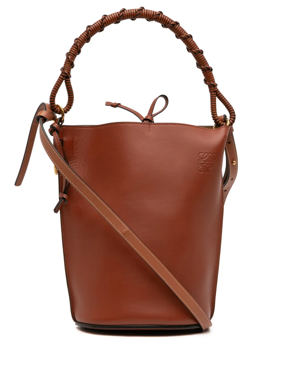 Loewe Pre-Owned Borsa a secchiello Anagram Gate 2019 - Marrone