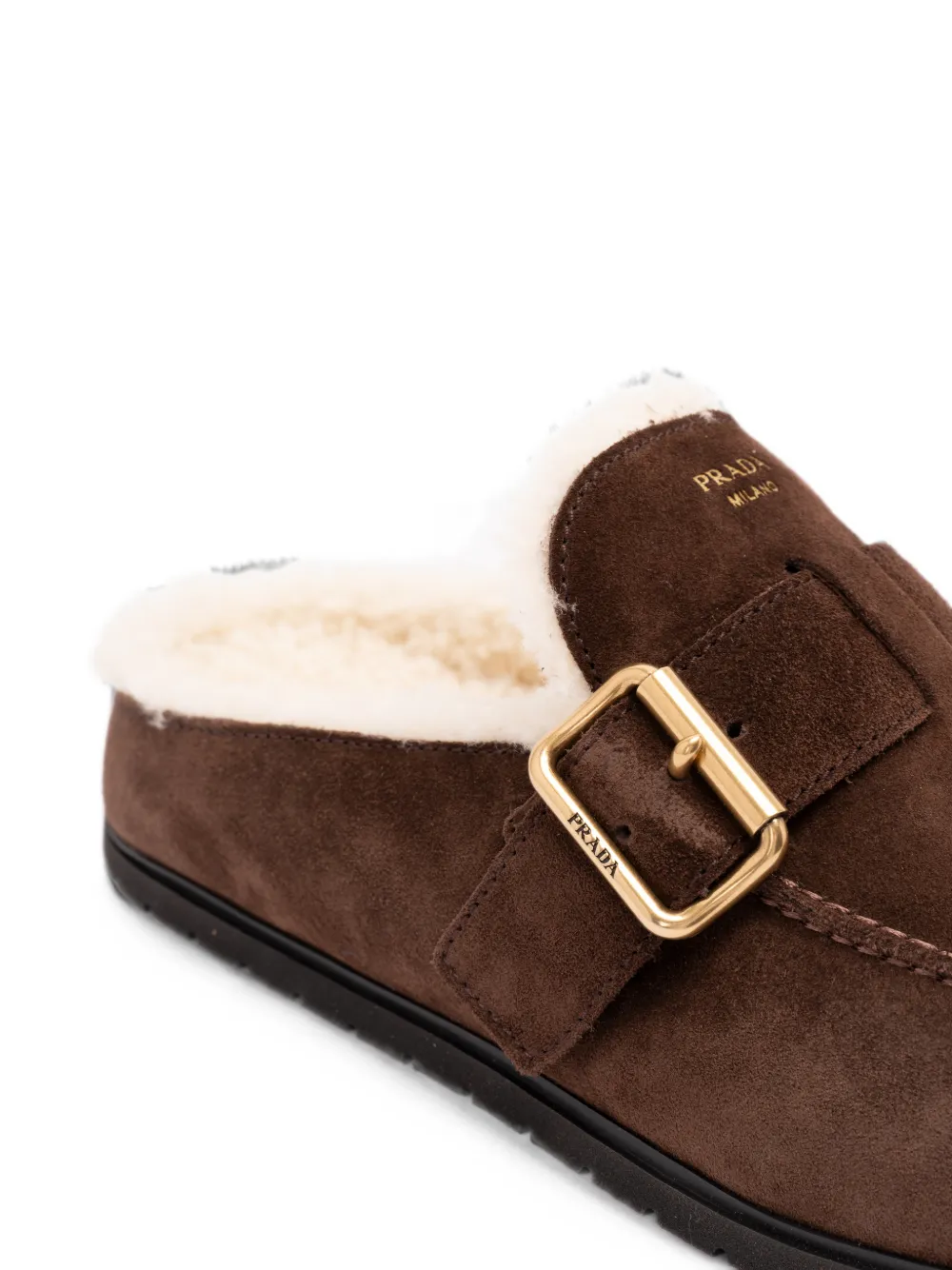 Prada buckle-fastening mules Bruin