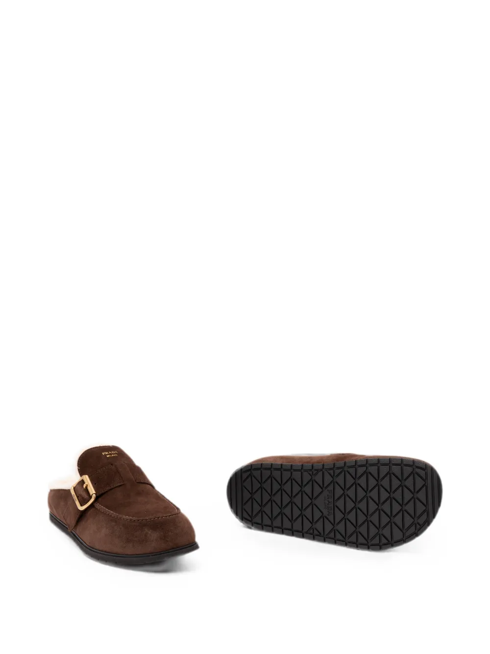 Prada buckle-fastening mules Bruin