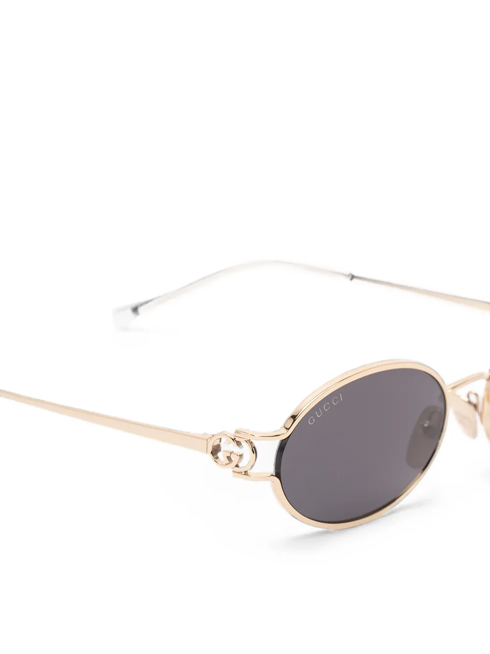 Gucci Eyewear GG zonnebril met ovaal montuur Goud