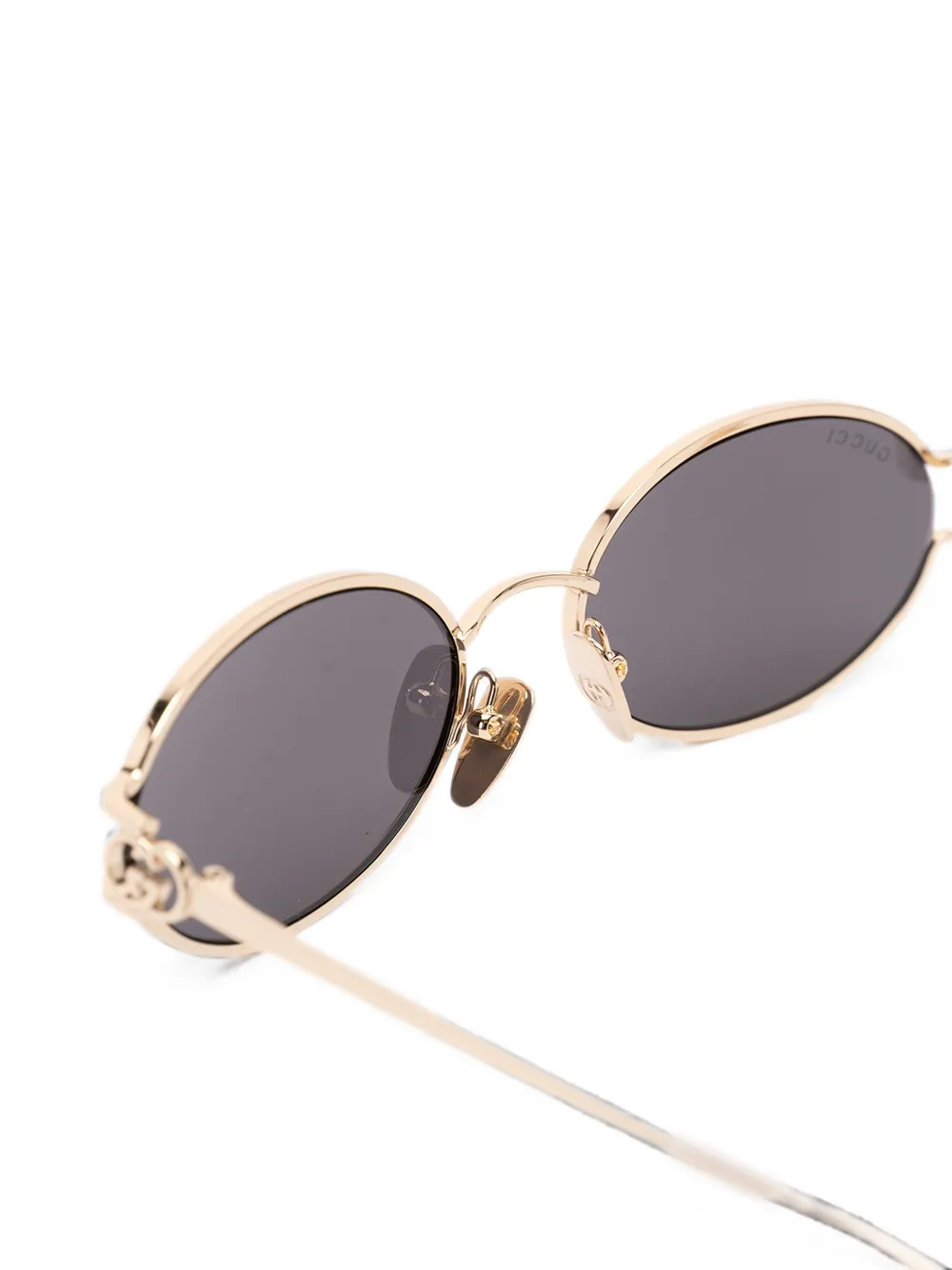 Gucci Eyewear GG zonnebril met ovaal montuur Goud