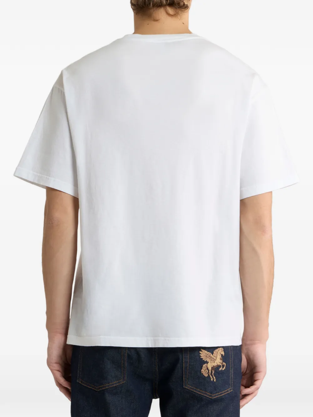 ETRO Katoenen jersey T-shirt met geplaatste Pegaso-print Wit