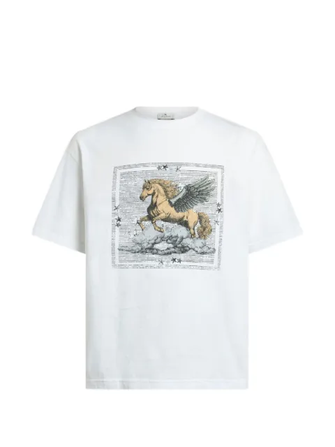 ETRO cotton-jersey t-shirt with placed Pegaso-print