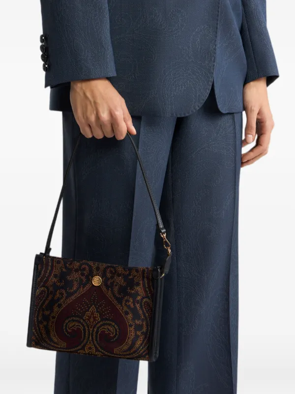 ETRO ペイズリー クラッチバッグ | ブルー | FARFETCH JP